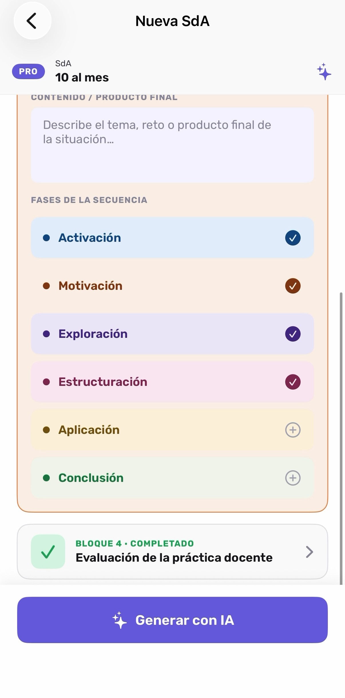 Fases de la secuenciación didáctica
