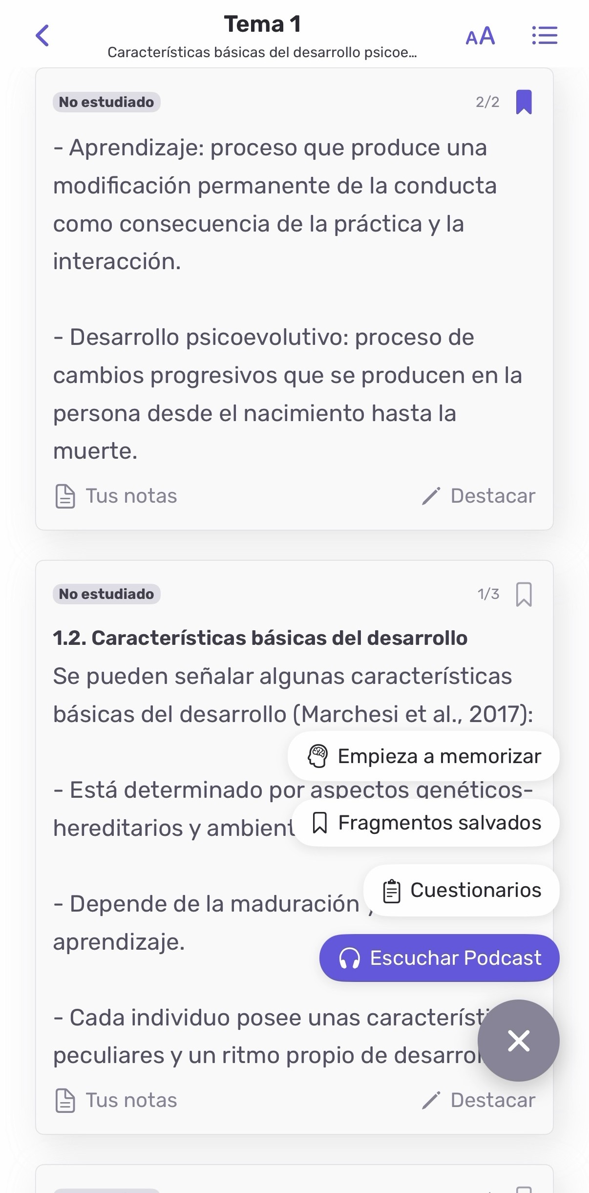Botón para escuchar el podcast del tema