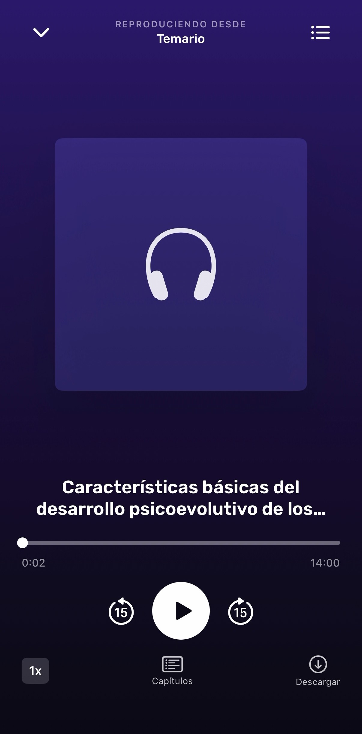Reproductor del podcast